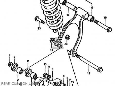 REAR CUSHION LEVER - DR650RU 1994 (R) GERMANY (E22)