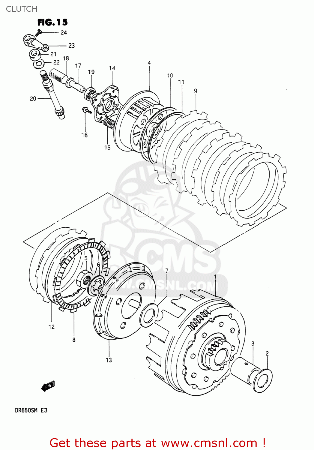 CLUTCH DR650S 1990 (L) USA (E03)