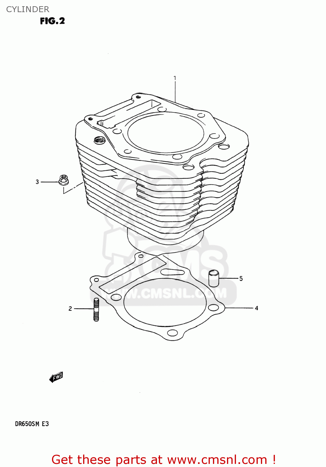 CYLINDER DR650S 1990 (L) USA (E03)