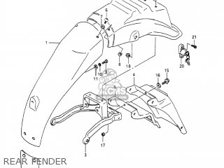REAR FENDER - DR650S 1990 (L) USA (E03)