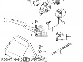 RIGHT HANDLE SWITCH - DR650S 1990 (L) USA (E03)