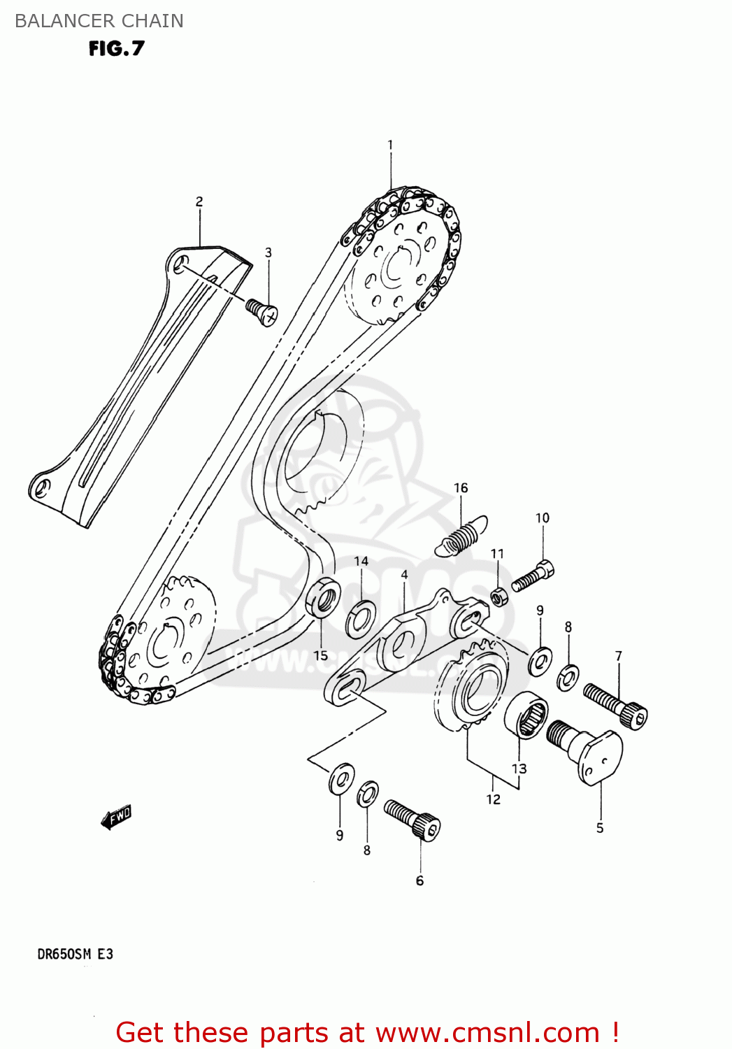 BALANCER CHAIN DR650S 1991 (M) USA (E03)