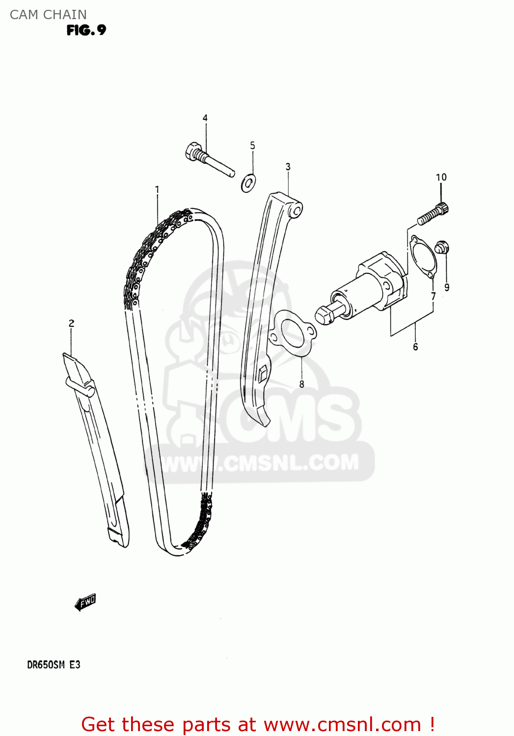 CAM CHAIN DR650S 1991 (M) USA (E03)