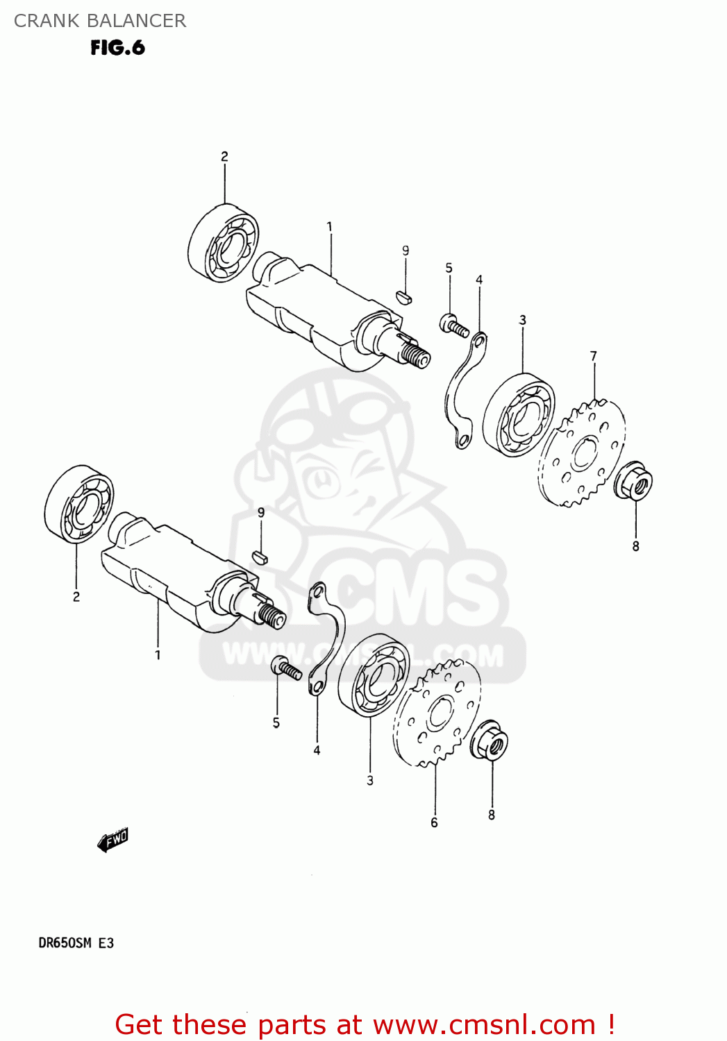 CRANK BALANCER DR650S 1991 (M) USA (E03)