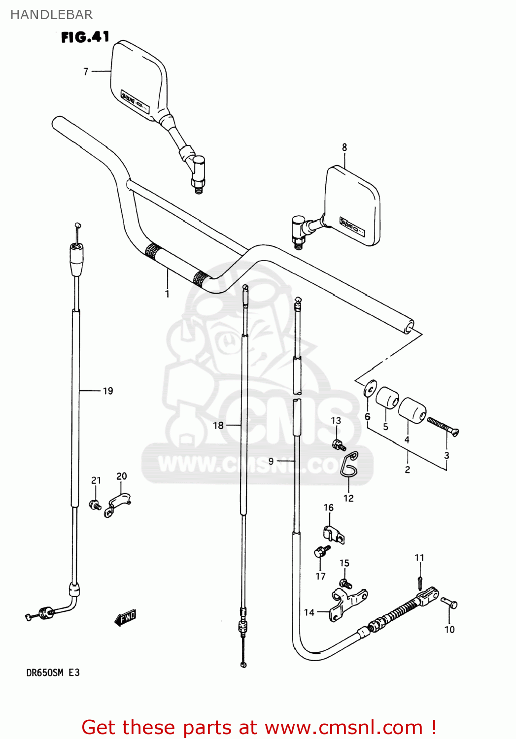 HANDLEBAR DR650S 1991 (M) USA (E03)