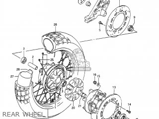 REAR WHEEL - DR650S 1991 (M) USA (E03)