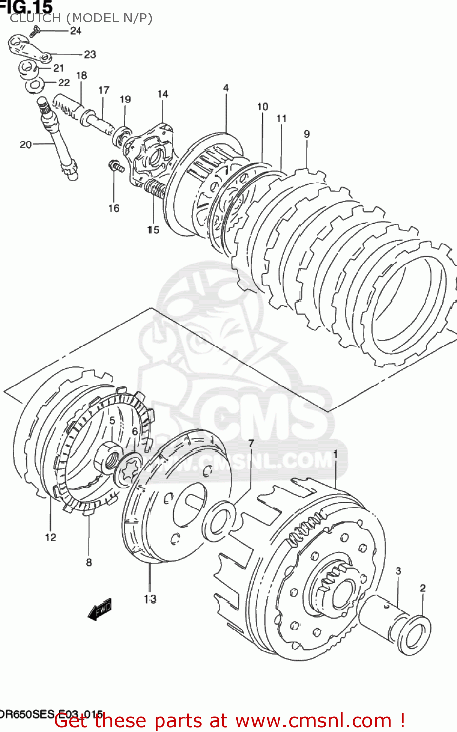 CLUTCH (MODEL N/P) DR650SE 1992 (N) USA (E03)