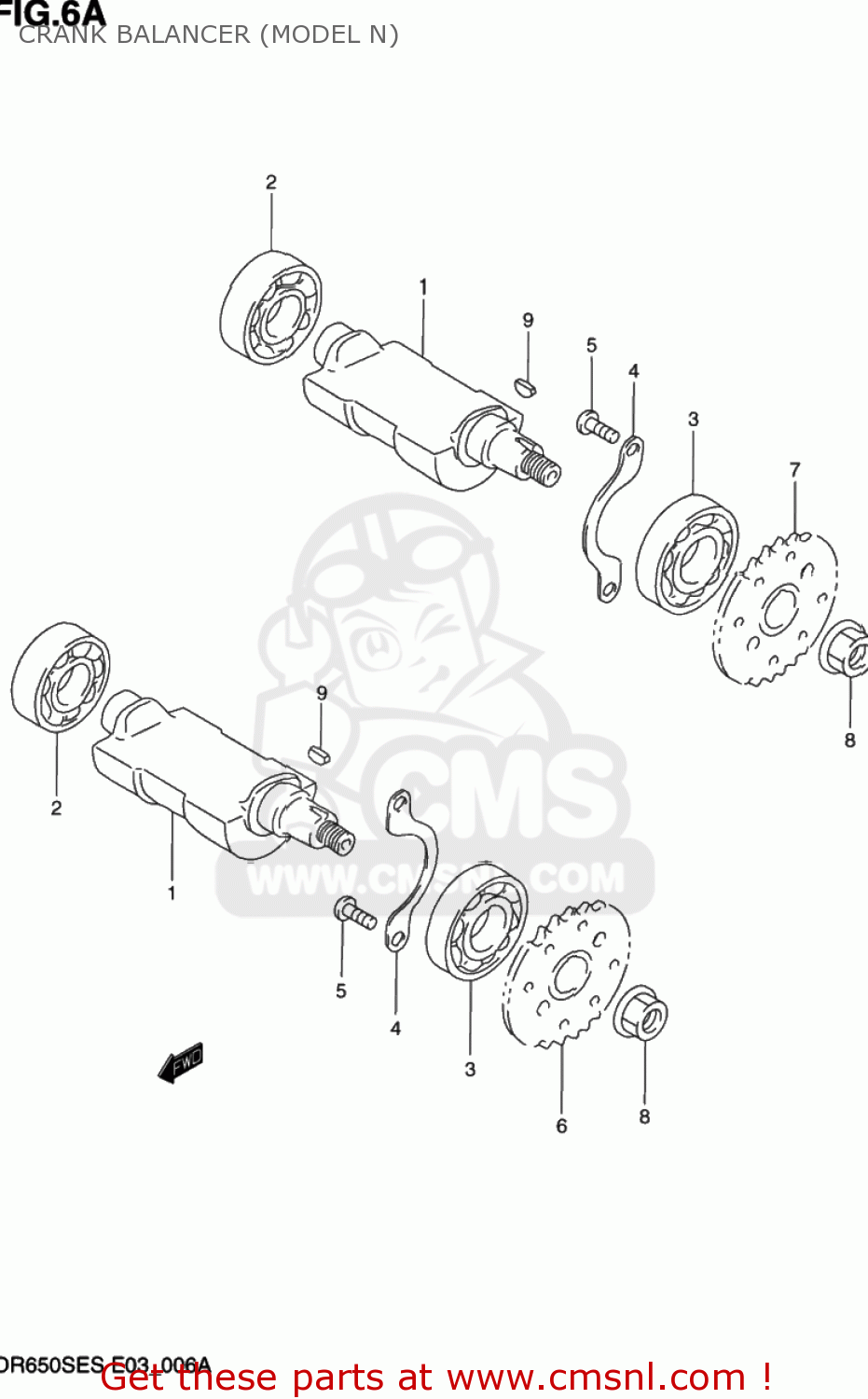 CRANK BALANCER (MODEL N) DR650SE 1992 (N) USA (E03)