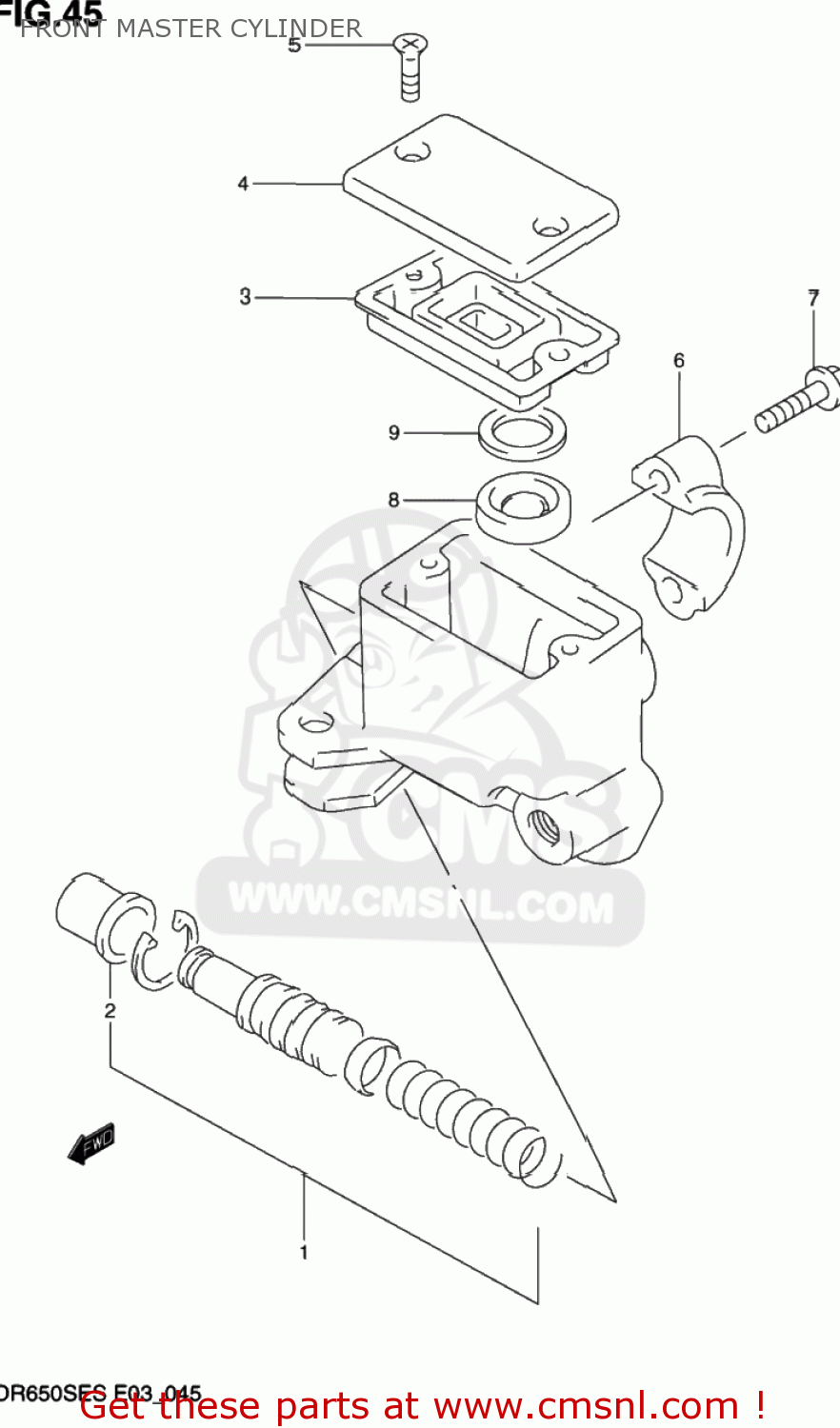 FRONT MASTER CYLINDER DR650SE 1992 (N) USA (E03)