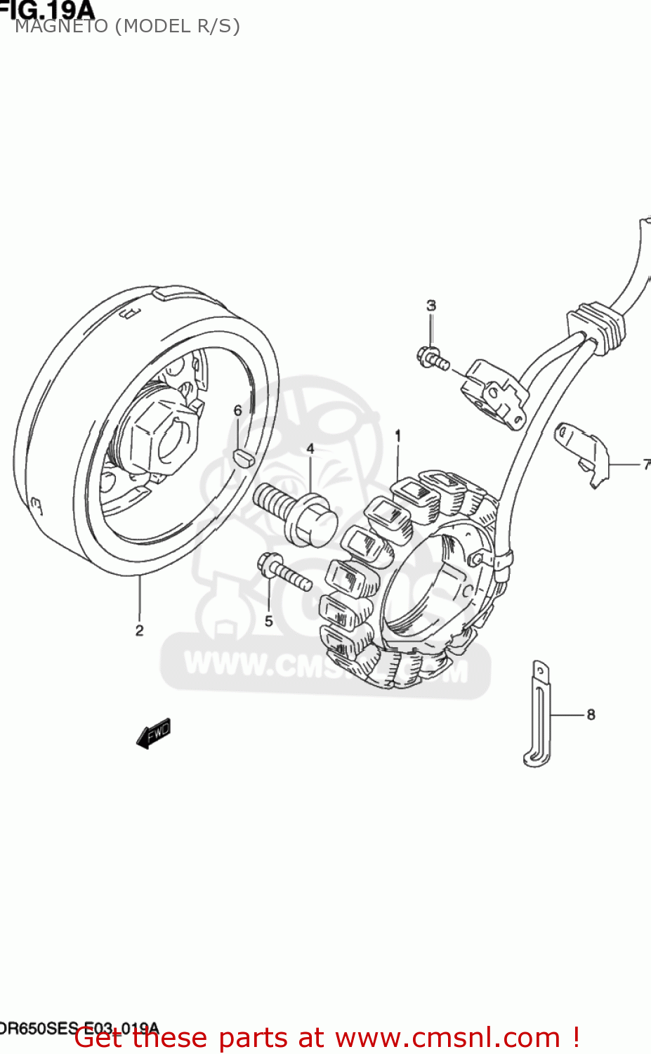 MAGNETO (MODEL R/S) DR650SE 1992 (N) USA (E03)