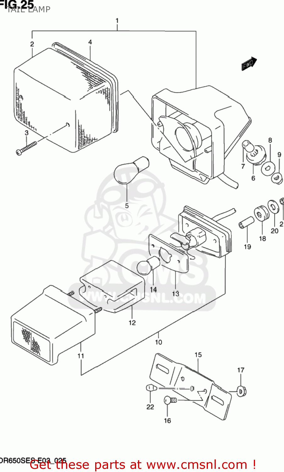 TAIL LAMP DR650SE 1992 (N) USA (E03)