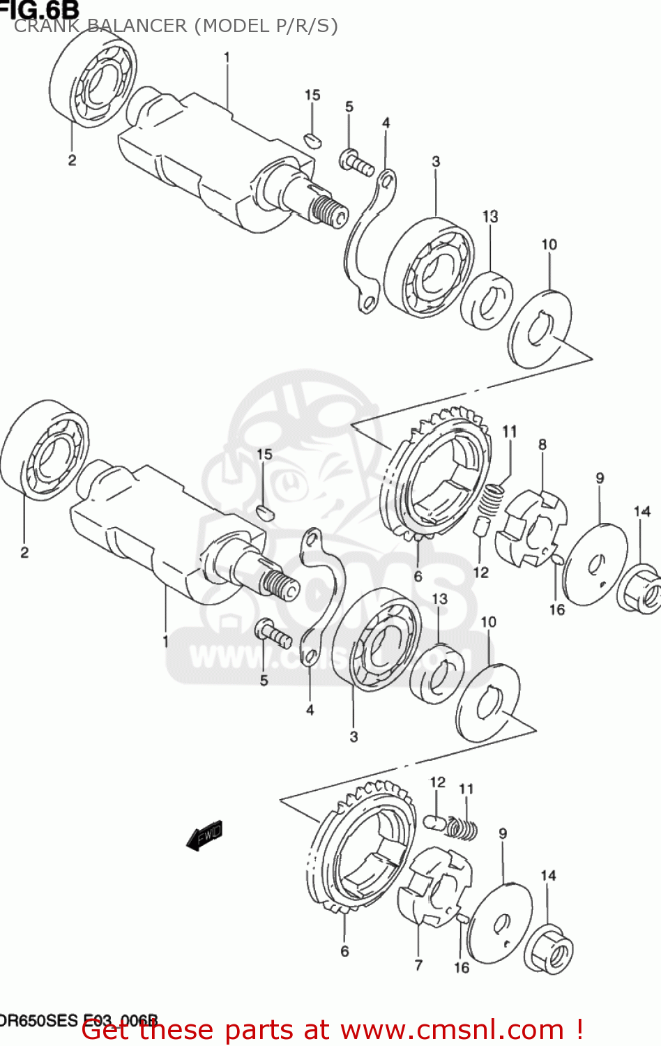 CRANK BALANCER (MODEL P/R/S) DR650SE 1993 (P) USA (E03)