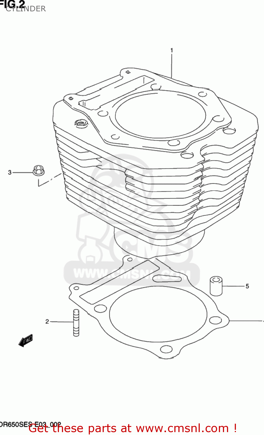 CYLINDER DR650SE 1993 (P) USA (E03)