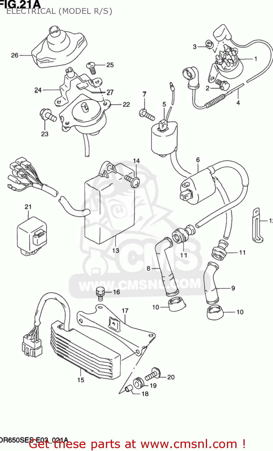 ELECTRICAL (MODEL R/S) DR650SE 1993 (P) USA (E03)