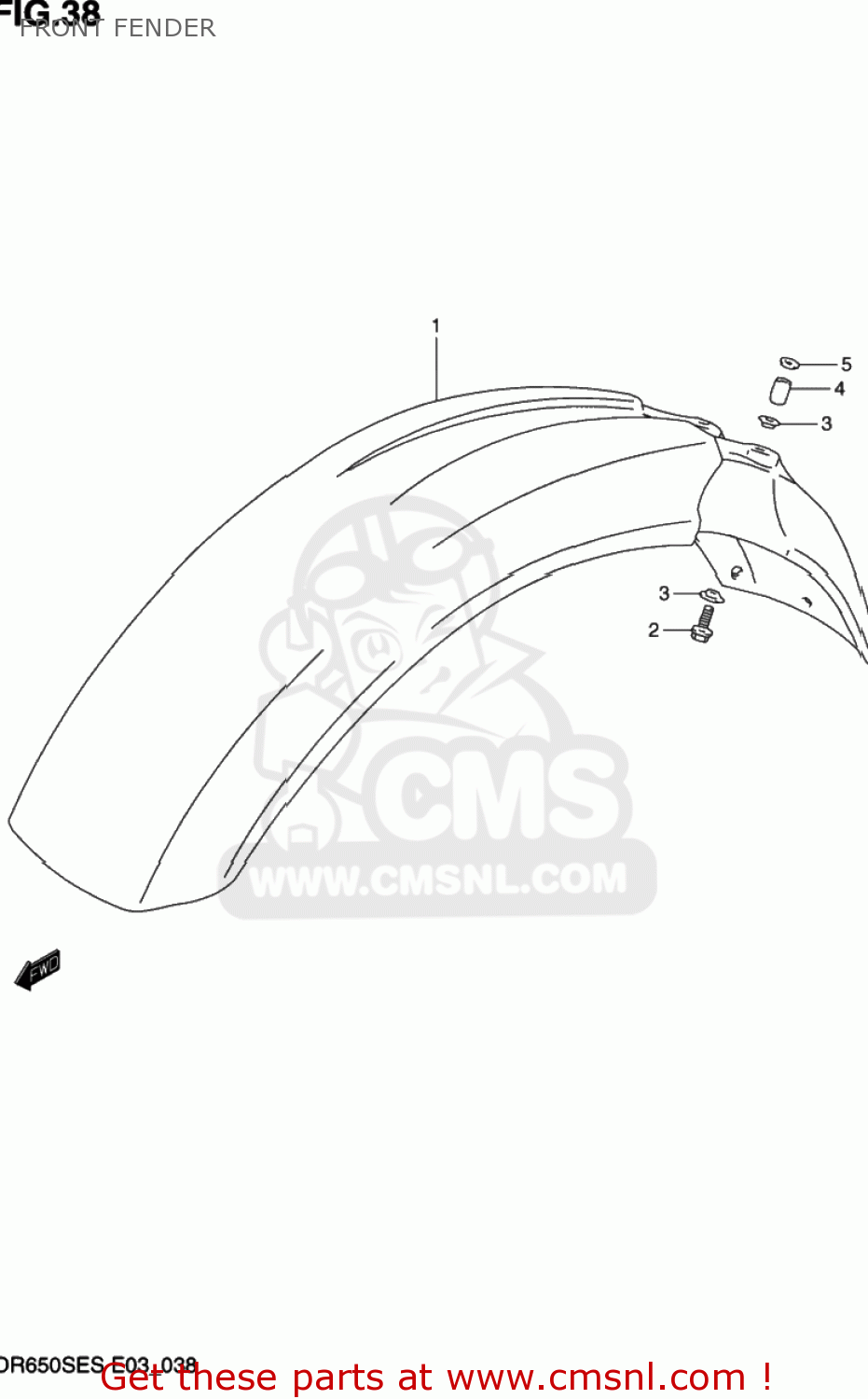 FRONT FENDER DR650SE 1993 (P) USA (E03)