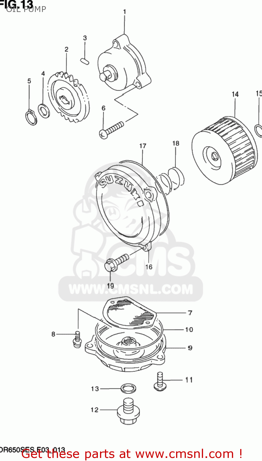 OIL PUMP DR650SE 1993 (P) USA (E03)