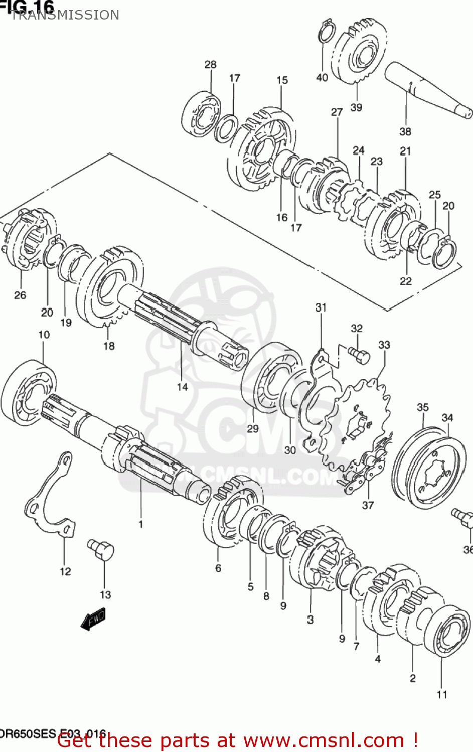 TRANSMISSION DR650SE 1993 (P) USA (E03)