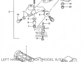 LEFT HANDLE SWITCH (MODEL R/S) - DR650SE 1993 (P) USA (E03)