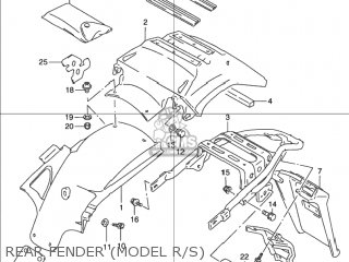 REAR FENDER (MODEL R/S) - DR650SE 1993 (P) USA (E03)