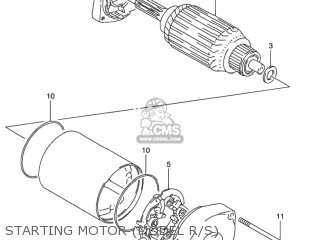 STARTING MOTOR (MODEL R/S) - DR650SE 1993 (P) USA (E03)