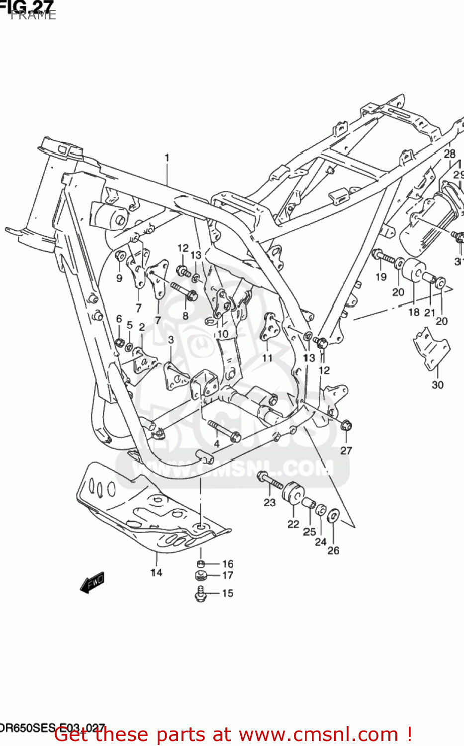 FRAME DR650SE 1994 (R) USA (E03)