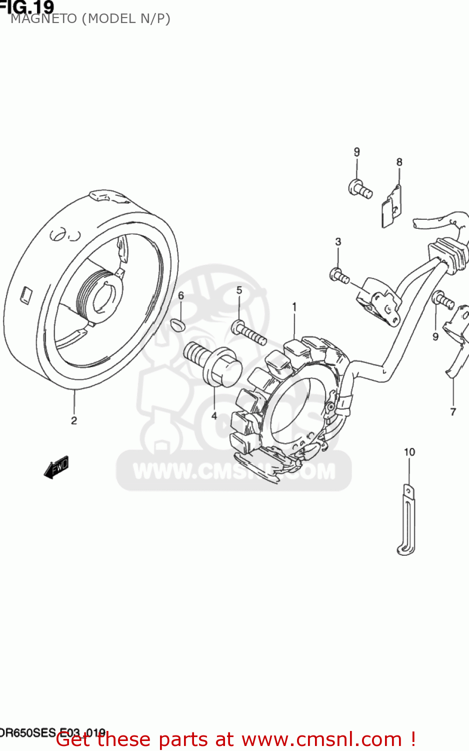 MAGNETO (MODEL N/P) DR650SE 1994 (R) USA (E03)