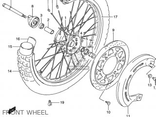 FRONT WHEEL - DR650SE 1994 (R) USA (E03)