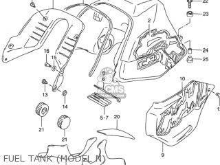 FUEL TANK (MODEL N) - DR650SE 1994 (R) USA (E03)