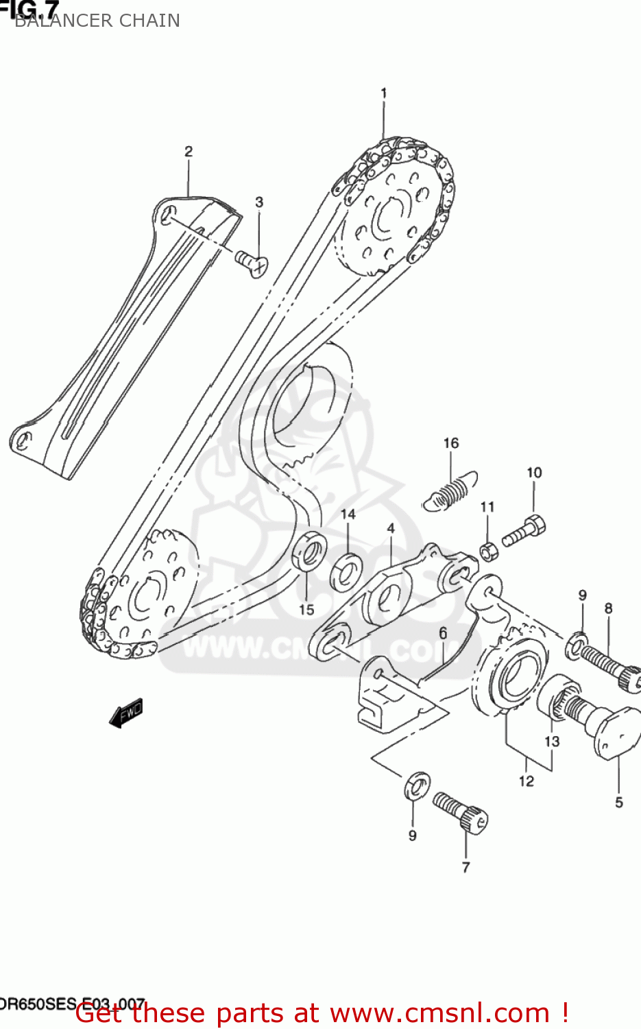 BALANCER CHAIN DR650SE 1995 (S) USA (E03)