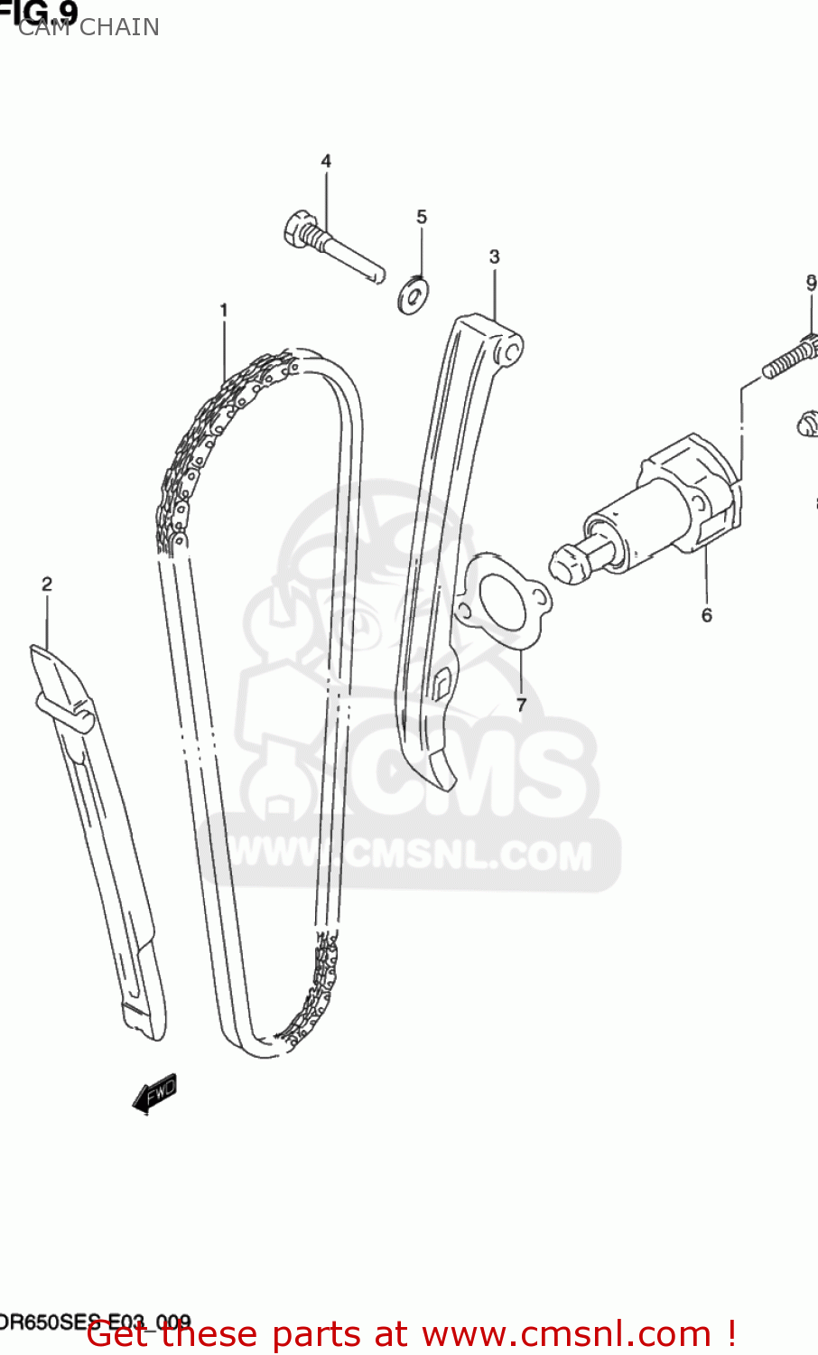 CAM CHAIN DR650SE 1995 (S) USA (E03)