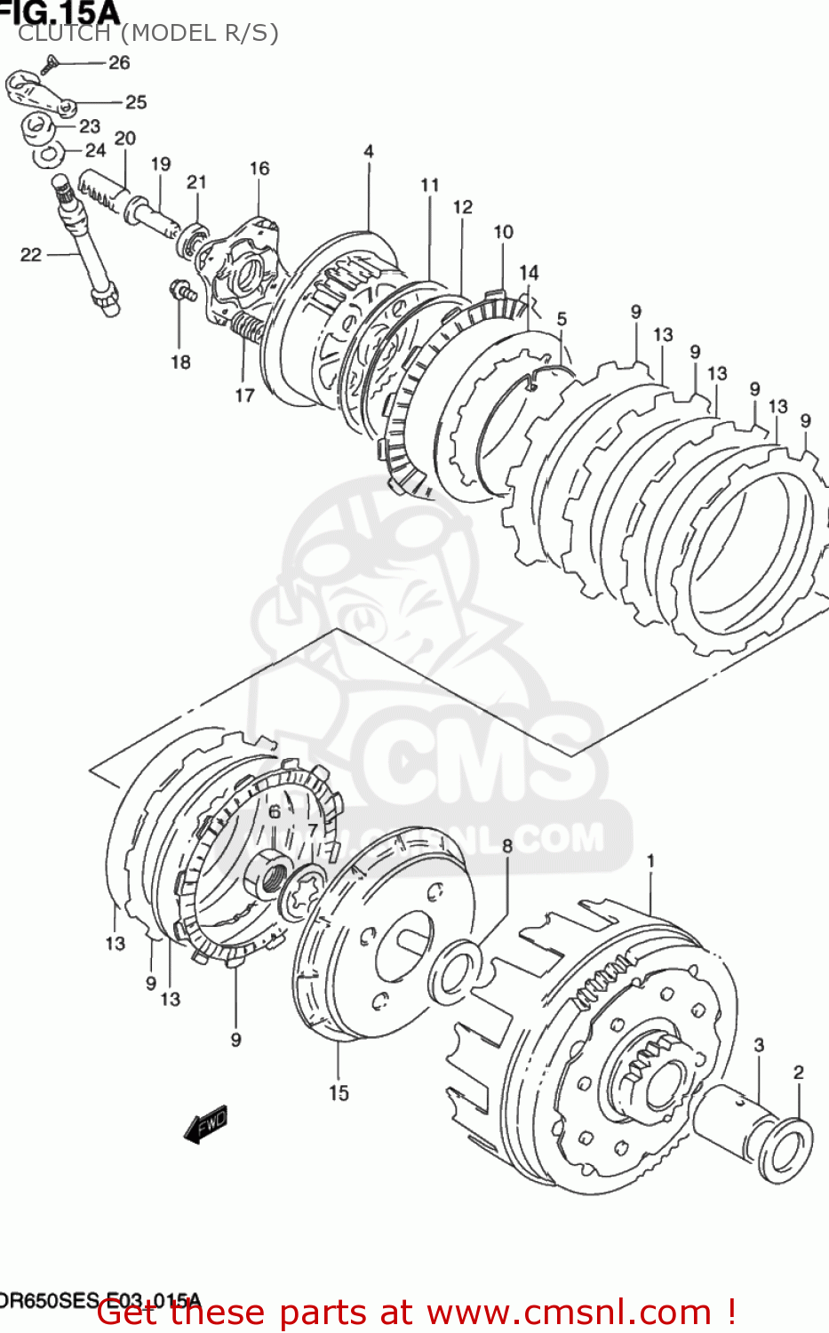 CLUTCH (MODEL R/S) DR650SE 1995 (S) USA (E03)