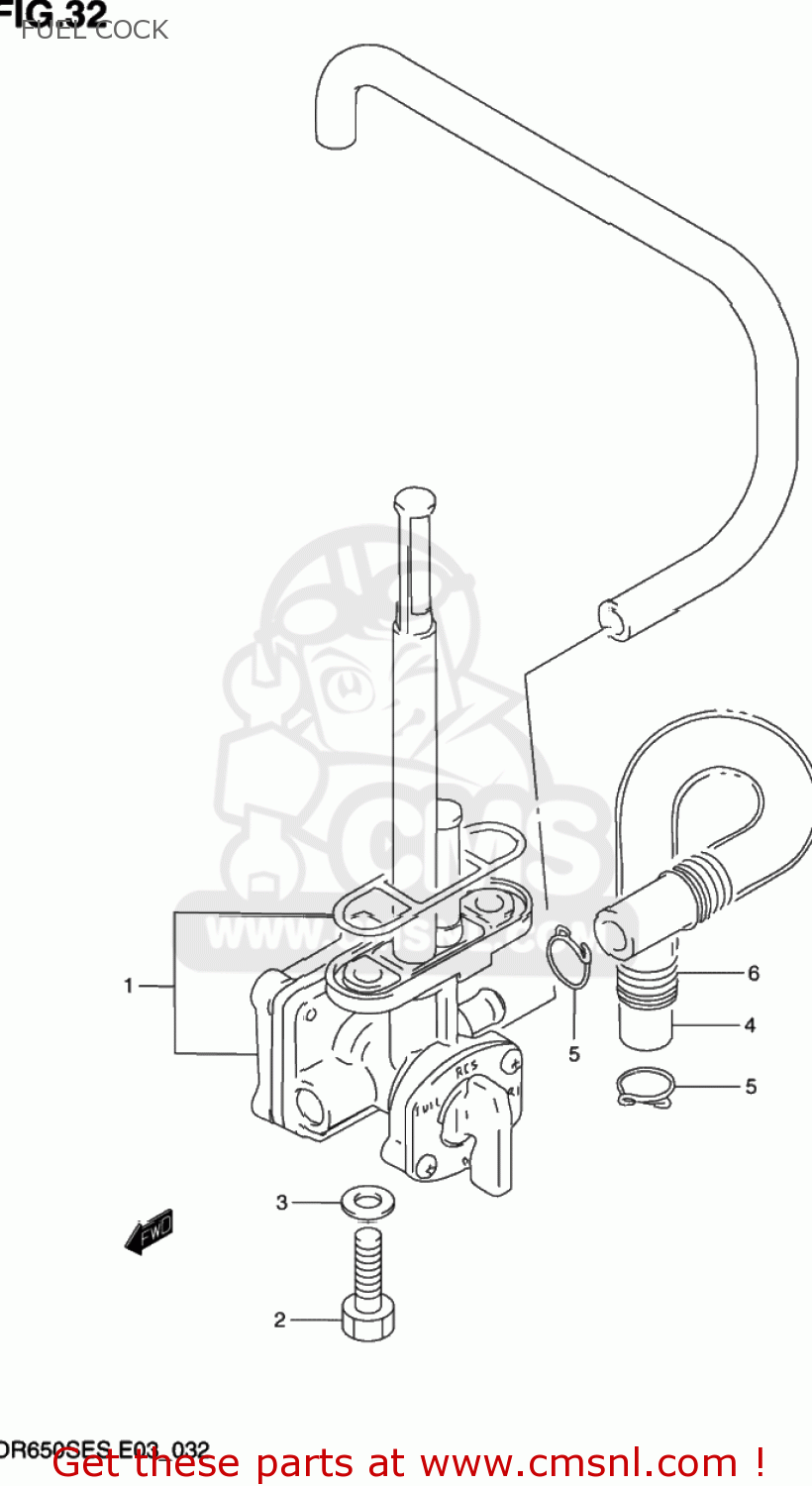 FUEL COCK DR650SE 1995 (S) USA (E03)