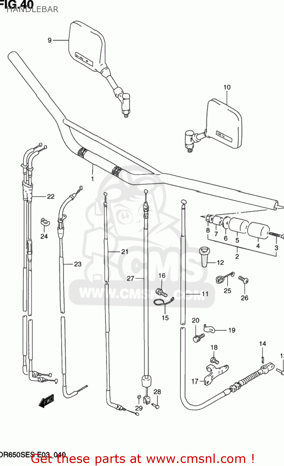 HANDLEBAR DR650SE 1995 (S) USA (E03)