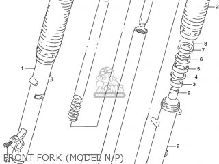 FRONT FORK (MODEL N/P) - DR650SE 1995 (S) USA (E03)