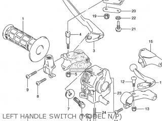 LEFT HANDLE SWITCH (MODEL N/P) - DR650SE 1995 (S) USA (E03)