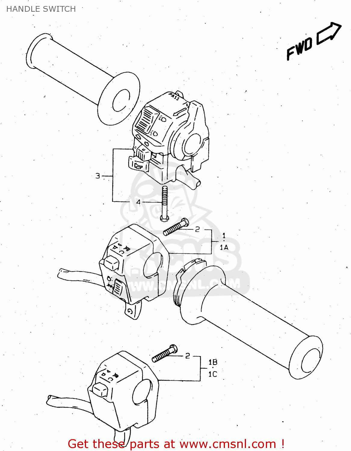 HANDLE SWITCH DR650SE 1996 (T) (E02 E04 E17 E18 E22 E24 E34 E37) P37