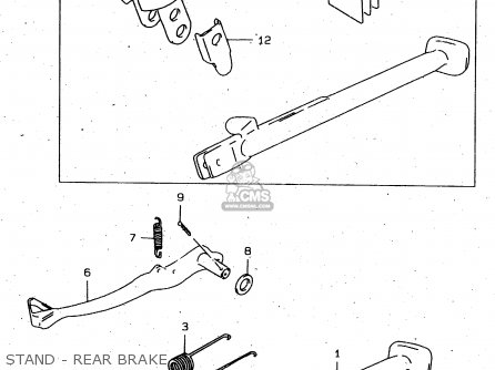 STAND - REAR BRAKE - DR650SE 1996 (T) (E02 E04 E17 E18 E22 E24 E34 E37) P37