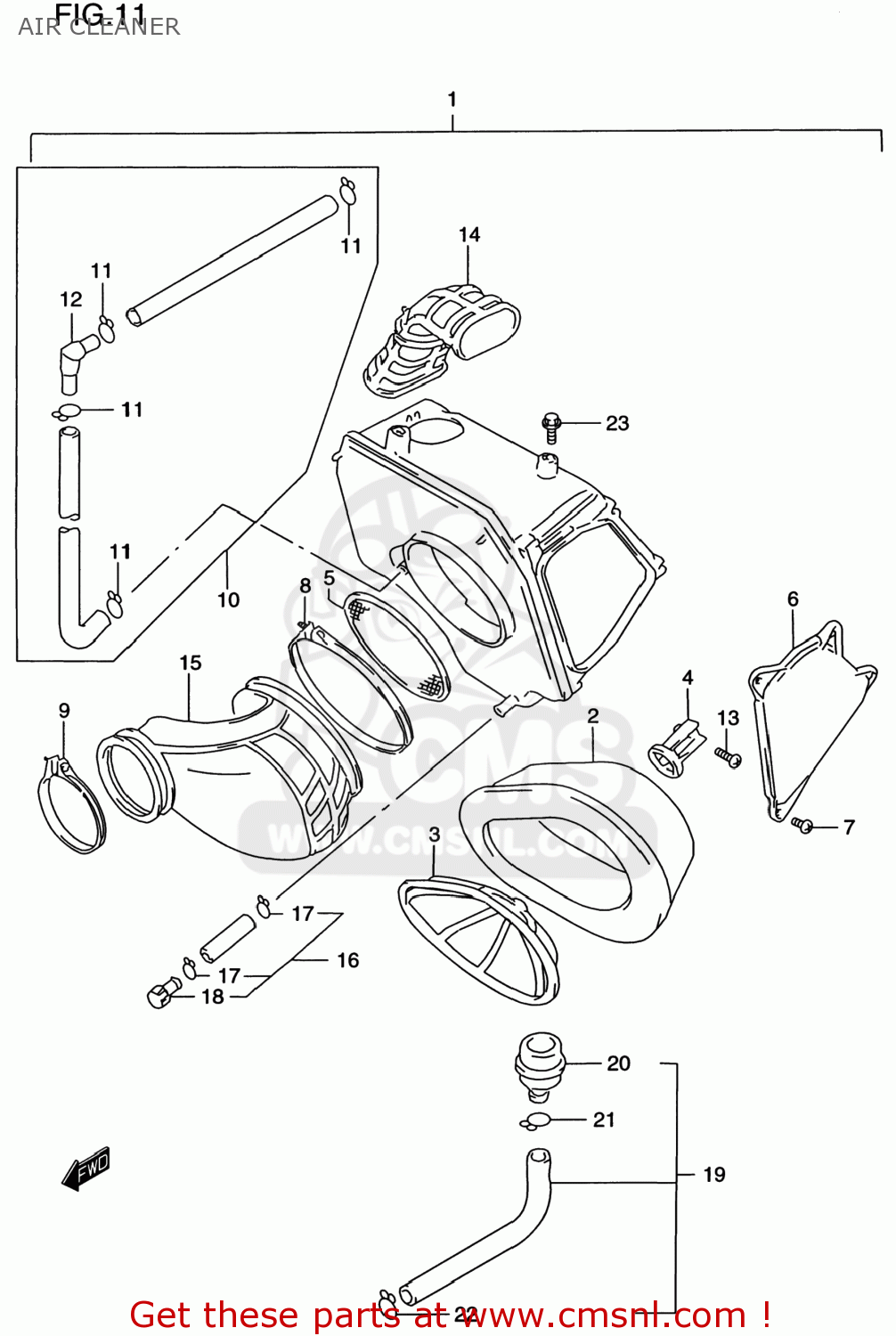 AIR CLEANER DR650SE 1996 (T) USA (E03)