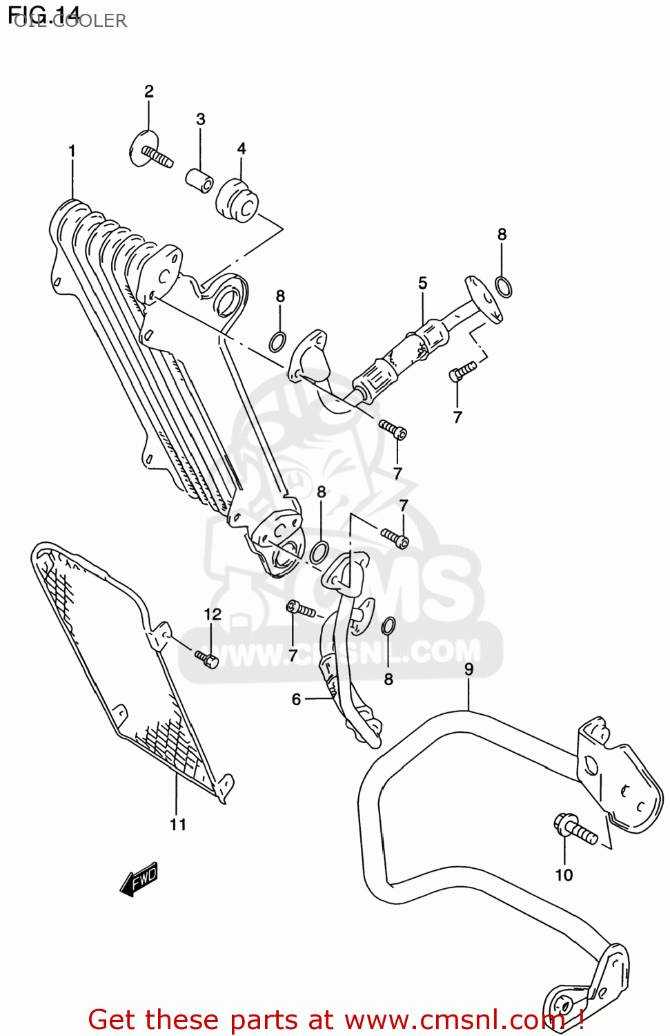 OIL COOLER DR650SE 1996 (T) USA (E03)