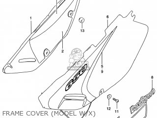 FRAME COVER (MODEL W/X) - DR650SE 1996 (T) USA (E03)