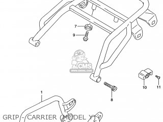 GRIP - CARRIER (MODEL Y) - DR650SE 1996 (T) USA (E03)