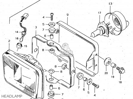 HEADLAMP - DR650SE 1997 (V) (E02 E04 E17 E18 E22 E24 E34)