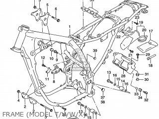 FRAME (MODEL T/V/W/X) - DR650SE 1997 (V) USA (E03)