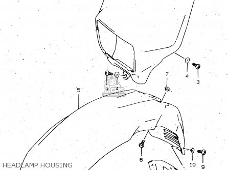 HEADLAMP HOUSING - DR650SE 1998 (W) (E02 E04 E17 E18 E22 E24 E34) P37