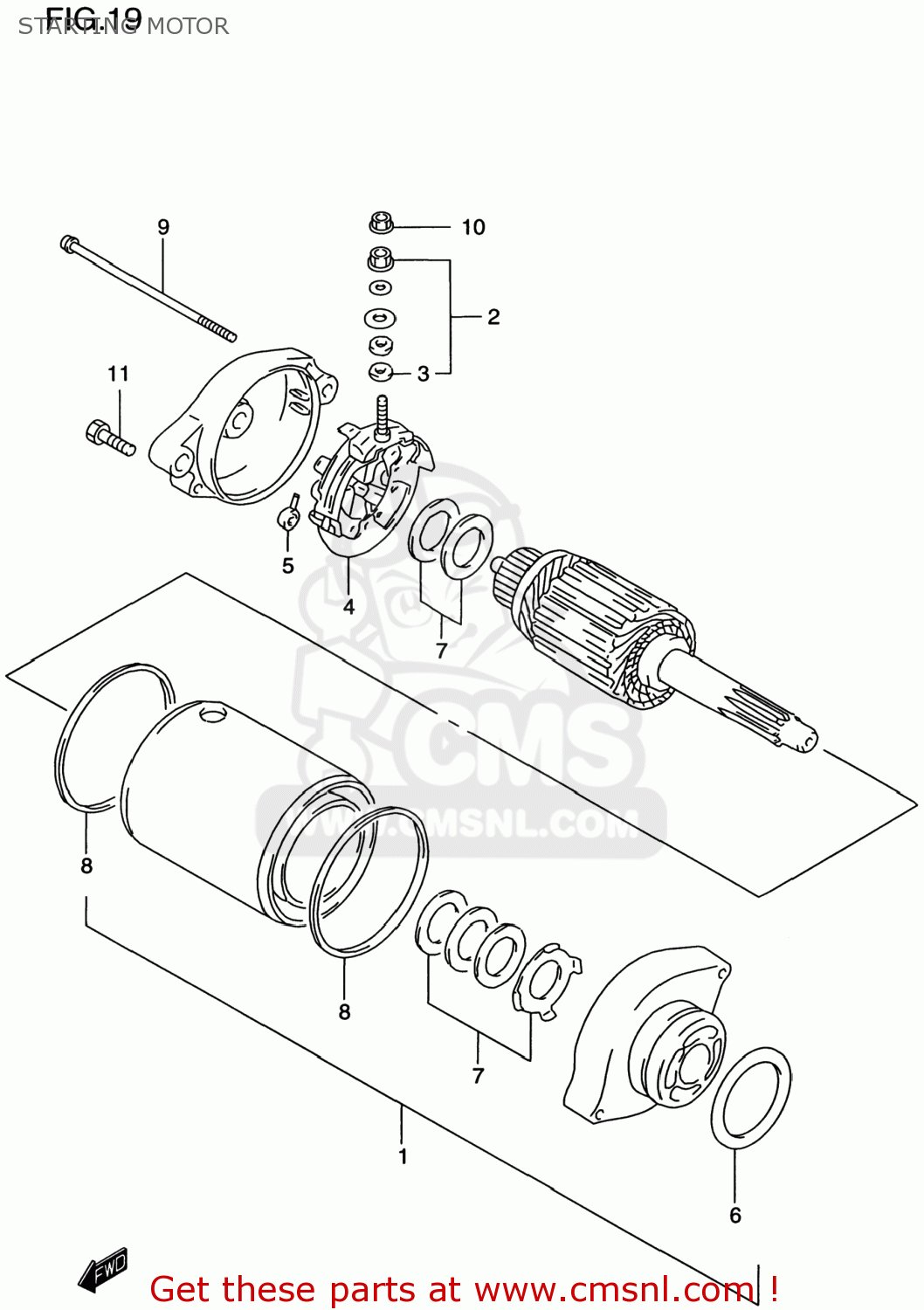 STARTING MOTOR DR650SE 1998 (W) USA (E03)
