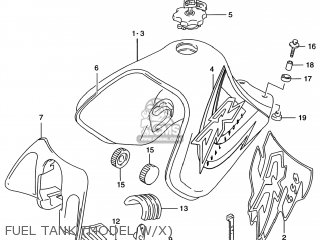 FUEL TANK (MODEL W/X) - DR650SE 1998 (W) USA (E03)