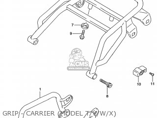 GRIP - CARRIER (MODEL T/V/W/X) - DR650SE 1998 (W) USA (E03)