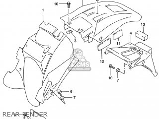 REAR FENDER - DR650SE 1998 (W) USA (E03)