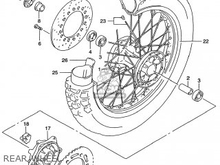 REAR WHEEL - DR650SE 1998 (W) USA (E03)