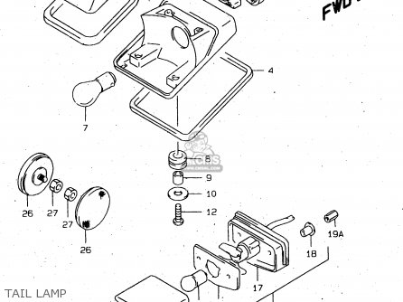 TAIL LAMP - DR650SE 1999 (X) (E02 E04 E17 E18 E22 E24 E34) P37